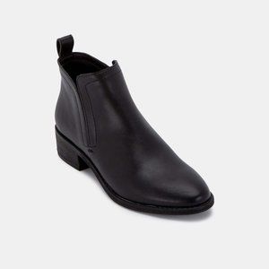 Dolce Vita Tivon Black Slip on Booties in Onyx
